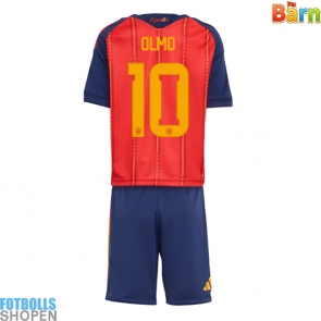 Billiga Spanien Dani Olmo #10 Hemmatröja Barn VM 2026 Kortärmad (+ Korta byxor)